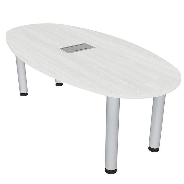 33.5 in W, 59.5 in L, 29 in H, Engineered Wood Top, White